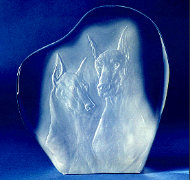 Acrylic Doberman Sculpture