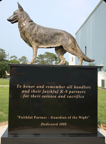 Working Dog K-9 Memorial Sculpture