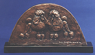 Poodle Bronze Sculpture