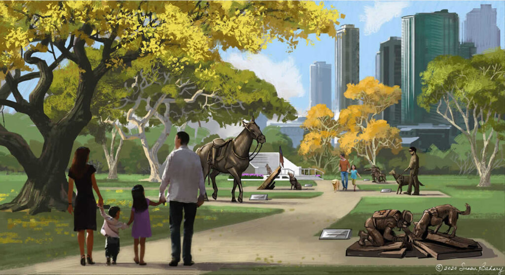 National Service Animals Memorial - Concept Drawing
